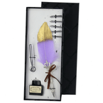 Carti si Birotica - Birotica - Instrumente de scris - Pixuri si stilouri - Set stilou cu pana mov, calimara si penite - Infinity.ro