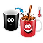 Casa si Gradina - Bucatarie si vesela - Cani si pahare - Cani si cesti - Cana termosensibila Smiley rosie - Infinity.ro