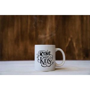 Cana cu mesaj "Wine because kids" 300 ml