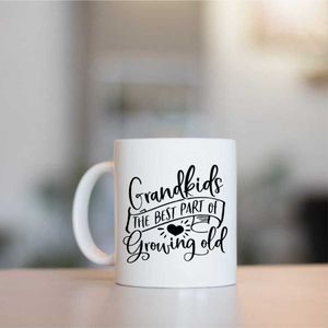 Cana cu mesaj "Grandkids The best part of growing old" 300 ml