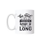 Casa si Gradina - Bucatarie si vesela - Cani si pahare - Cani si cesti - Cana cu mesaj "The road to a friend house is never too long" 300 ml - Infinity.ro