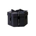 Market - Cadouri - Cadouri personalizate - Cutie exploziva personalizata cu fotografii, hexagonala culoare neagra, 40 x 40 x 43 cm - Infinity.ro