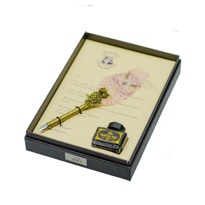 Carti si Birotica - Birotica - Instrumente de scris - Pixuri si stilouri - Set stilou cu pana bufnita - Infinity.ro