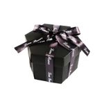 Market - Cadouri - Cadouri personalizate - Cutie exploziva personalizata cu fotografii, hexagonala culoare neagra, 40 x 40 x 43 cm - Infinity.ro