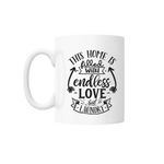 Casa si Gradina - Bucatarie si vesela - Cani si pahare - Cani si cesti - Cana cu mesaj "This home is filled with endless love and laundry" 300 ml - Infinity.ro