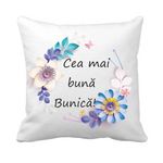 Market - Cadouri - Cadouri personalizate - Pernuta cu mesaj Pentru cea mai buna bunica, 40 x 40 cm - Infinity.ro