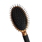 Ingrijire personala si Cosmetice - Aparate & accesorii ingrijire personala - Aparate cosmetice - Aparate intretinere si ingrijire corporala - Perie de Par Ovala cu Pernita din ABS si Metal cu Maner din Cauciuc Siliconat 23 x 8 cm G Glixicom® - Infinity.ro