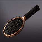 Ingrijire personala si Cosmetice - Aparate & accesorii ingrijire personala - Aparate cosmetice - Aparate intretinere si ingrijire corporala - Perie de Par Ovala cu Pernita din ABS si Metal cu Maner din Cauciuc Siliconat 23 x 8 cm G Glixicom® - Infinity.ro