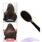 Ingrijire personala si Cosmetice - Aparate & accesorii ingrijire personala - Aparate cosmetice - Aparate intretinere si ingrijire corporala - Perie de Par Ovala cu Pernita din ABS si Metal cu Maner din Cauciuc Siliconat 23 x 8 cm G Glixicom® - Infinity.ro