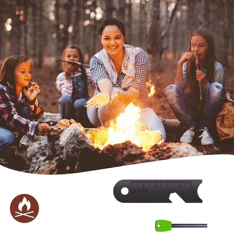 Sport si Outdoor - Camping - Accesorii camping si drumetii - Set Amnar pentru Camping si Fluier Supravietuire 10 cm Otel Inoxidabil G Glixicom® - Infinity.ro