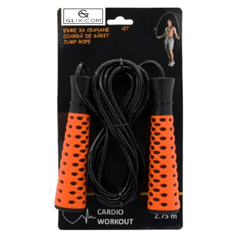 Sport si Outdoor - Echipament Sportiv - Accesorii echipament sportiv - Genti si borsete fitness - Coarda de Sarit Cardio Workout Profesionala cu Manere Antiaderente 2,75 m - Infinity.ro