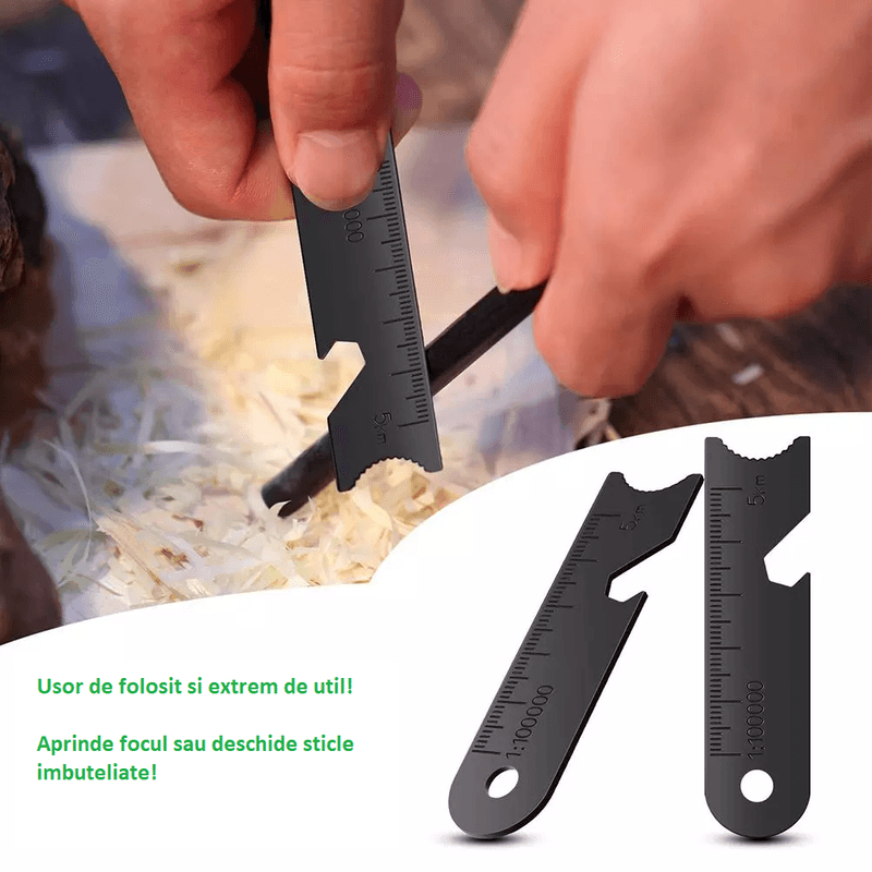 Sport si Outdoor - Camping - Accesorii camping si drumetii - Set Amnar pentru Camping si Fluier Supravietuire 10 cm Otel Inoxidabil G Glixicom® - Infinity.ro