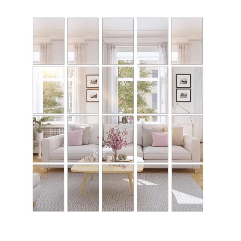 Casa si Gradina - Decoratiuni - Decoratiuni perete - Set 12 Oglinzi Acrilice Autoadezive Model Dreptunghi 10 x 15 cm G Glixicom® - Infinity.ro