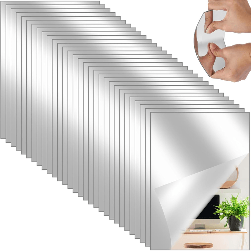 Casa si Gradina - Decoratiuni - Decoratiuni perete - Set 12 Oglinzi Acrilice Autoadezive Model Dreptunghi 10 x 15 cm G Glixicom® - Infinity.ro