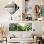 Casa si Gradina - Decoratiuni - Decoratiuni perete - Set 6 Oglinzi Acrilice Autoadezive Model Dreptunghi 10 x 15 cm G Glixicom® - Infinity.ro