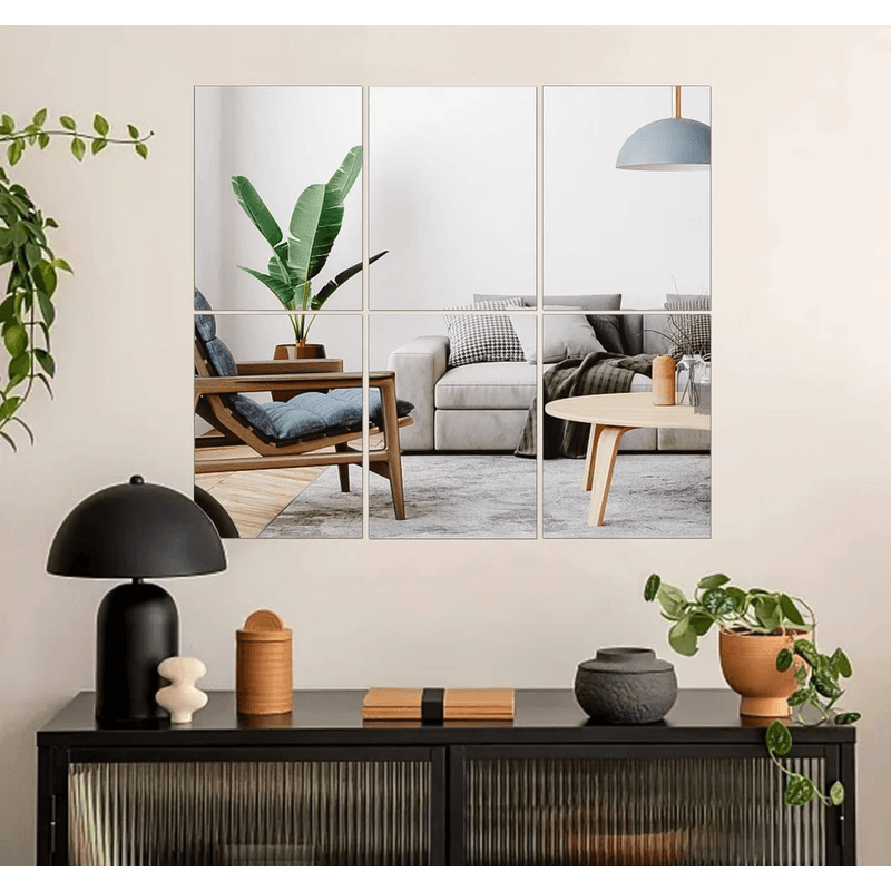 Casa si Gradina - Decoratiuni - Decoratiuni perete - Set 18 Oglinzi Acrilice Autoadezive Model Dreptunghi 10 x 15 cm G Glixicom® - Infinity.ro