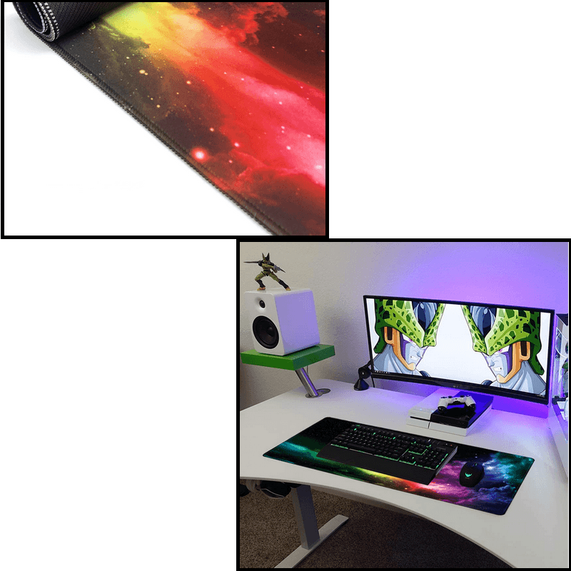 PC, gaming si accesorii - Periferice PC - Mousepad - Mousepad Cauciucat pentru Gaming 90 cm x 40 cm x 3 mm Model Univers Cusaturi Laterale si Baza Cauciucata - Infinity.ro