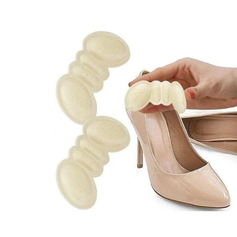 Ingrijire personala si Cosmetice - Sanatate si wellness - Aparate medicale - Suporturi ortopedice si orteze - Set 2 branturi adezive pentru calcaie, spuma si poliester, 9.5 x 4 cm, grosime 6 mm, crem - Infinity.ro