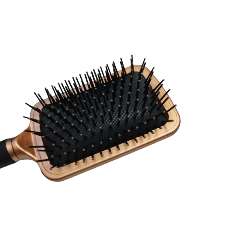 Ingrijire personala si Cosmetice - Aparate & accesorii ingrijire personala - Aparate cosmetice - Aparate intretinere si ingrijire corporala - Perie de Par Patrata cu Pernita din ABS si Metal cu Maner din Cauciuc Siliconat 24 x 8 cm G Glixicom® - Infinity.ro