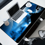 PC, gaming si accesorii - Periferice PC - Mousepad - Mousepad Cauciucat pentru Gaming 90 cm x 40 cm x 3 mm Model Lup Cusaturi Laterale si Baza Cauciucata - Infinity.ro