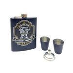 Market - Cadouri - Cadouri personalizate - Set plosca "Pentru cel mai iubit sot din lume", 235 ml - Infinity.ro