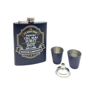 Set plosca "Pentru cel mai iubit sot din lume", 235 ml