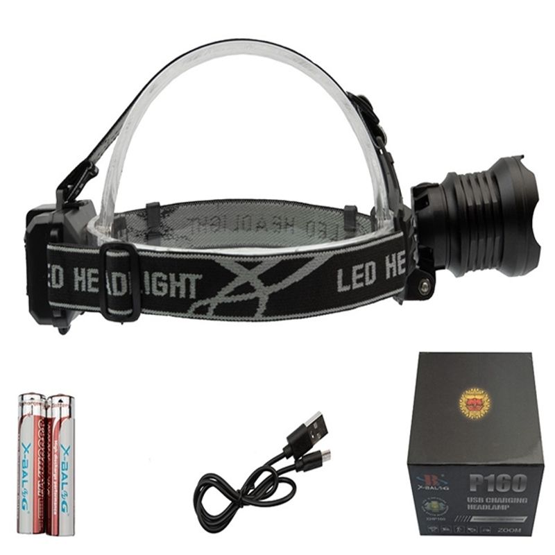 Casa si Gradina - Corpuri si surse de iluminat - Iluminat exterior - Lanterne - Lanterna de cap LED XHP160 Ultra-Bright , IdeallStore®, zoom, intensitate interschimbabila, aluminiu, negru - Infinity.ro