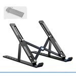 Laptop, Telefoane si Tablete - Laptopuri si accesorii - Accesorii Laptop - Standuri/Coolere notebook - Suport reglabil pentru laptop, Koopsio, compatibil Macbook, iPad sau tableta, saculet portabil inclus, Aluminiu - Infinity.ro