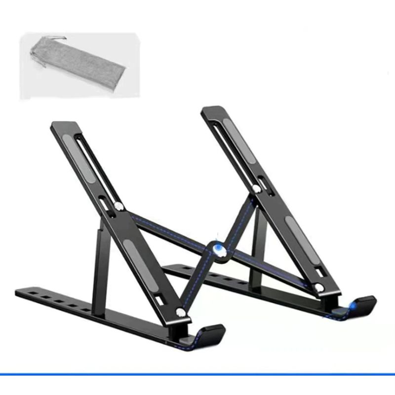 Laptop, Telefoane si Tablete - Laptopuri si accesorii - Accesorii Laptop - Standuri/Coolere notebook - Suport reglabil pentru laptop, Koopsio, compatibil Macbook, iPad sau tableta, saculet portabil inclus, Aluminiu - Infinity.ro