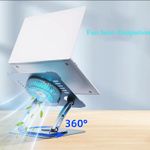 Laptop, Telefoane si Tablete - Laptopuri si accesorii - Accesorii Laptop - Standuri/Coolere notebook - Stand pentru laptop si tableta rotativ 360° grade, Koopsio, aluminiu, anti-alunecare, racire rapida si eficienta - Infinity.ro