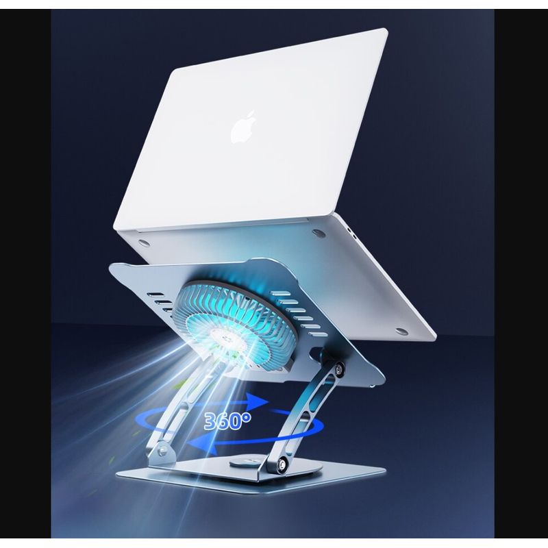 Laptop, Telefoane si Tablete - Laptopuri si accesorii - Accesorii Laptop - Standuri/Coolere notebook - Stand pentru laptop si tableta rotativ 360° grade, Koopsio, aluminiu, anti-alunecare, racire rapida si eficienta - Infinity.ro