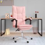 Casa si Gradina - Mobilier - Scaune si fotolii - Scaune - Scaun de birou rabatabil, roz, piele ecologica - Infinity.ro