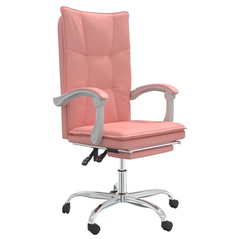 Casa si Gradina - Mobilier - Scaune si fotolii - Scaune - Scaun de birou rabatabil, roz, piele ecologica - Infinity.ro