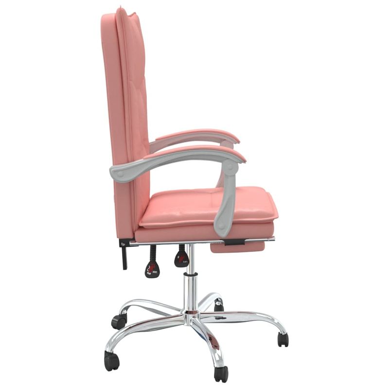 Casa si Gradina - Mobilier - Scaune si fotolii - Scaune - Scaun de birou rabatabil, roz, piele ecologica - Infinity.ro