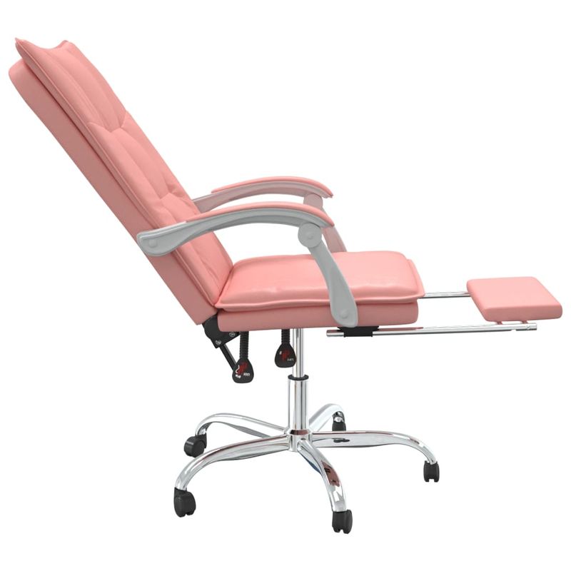Casa si Gradina - Mobilier - Scaune si fotolii - Scaune - Scaun de birou rabatabil, roz, piele ecologica - Infinity.ro