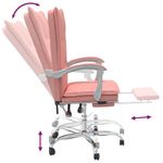 Casa si Gradina - Mobilier - Scaune si fotolii - Scaune - Scaun de birou rabatabil, roz, piele ecologica - Infinity.ro