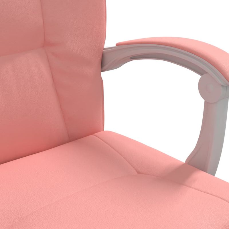 Casa si Gradina - Mobilier - Scaune si fotolii - Scaune - Scaun de birou rabatabil, roz, piele ecologica - Infinity.ro