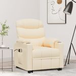 Ingrijire personala si Cosmetice - Sanatate si wellness - Articole wellness - Fotolii de masaj - Fotoliu de masaj cu ridicare, crem, material textil - Infinity.ro