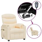 Ingrijire personala si Cosmetice - Sanatate si wellness - Articole wellness - Fotolii de masaj - Fotoliu de masaj electric rabatabil, crem, textil - Infinity.ro