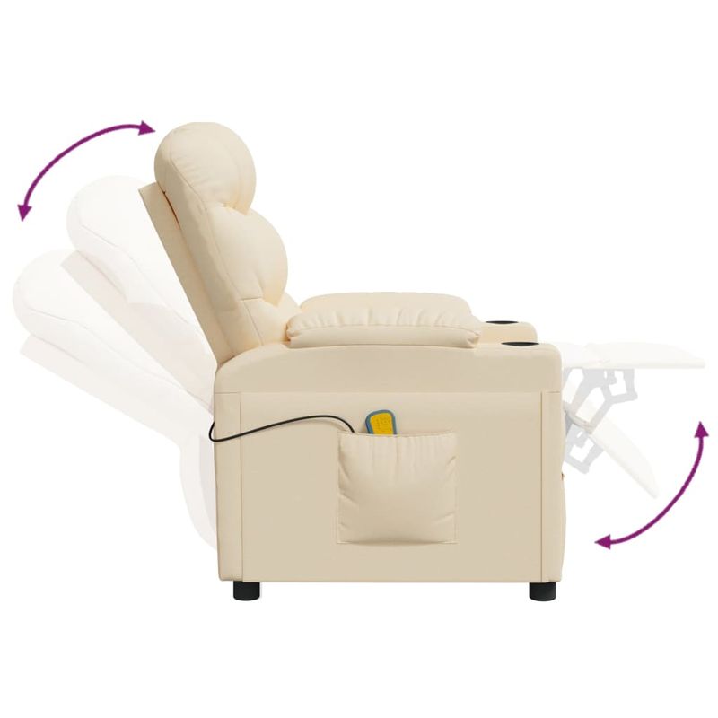Ingrijire personala si Cosmetice - Sanatate si wellness - Articole wellness - Fotolii de masaj - Fotoliu de masaj electric rabatabil, crem, textil - Infinity.ro