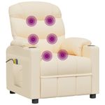 Ingrijire personala si Cosmetice - Sanatate si wellness - Articole wellness - Fotolii de masaj - Fotoliu de masaj electric rabatabil, crem, textil - Infinity.ro