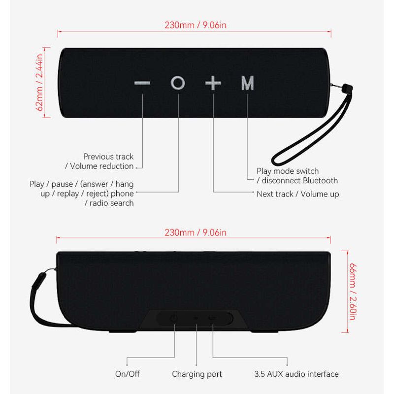TV, Audio-Video si Foto - Portabile audio - Boxe portabile - Boxa bluetooth , f018, rezistenta la apa ipx5, aux, handsfree, portabila,, raza de actiune 10 m, autonomie 12 ore - Infinity.ro