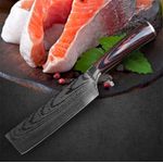 Casa si Gradina - Bucatarie si vesela - Vesela si tacamuri - Cutite si seturi de cutite - Set  cutite profesionale de bucatarie ,  otel Japonez HRC 60 , calire laser, maner deluxe pakka    , 9 cutite - Infinity.ro