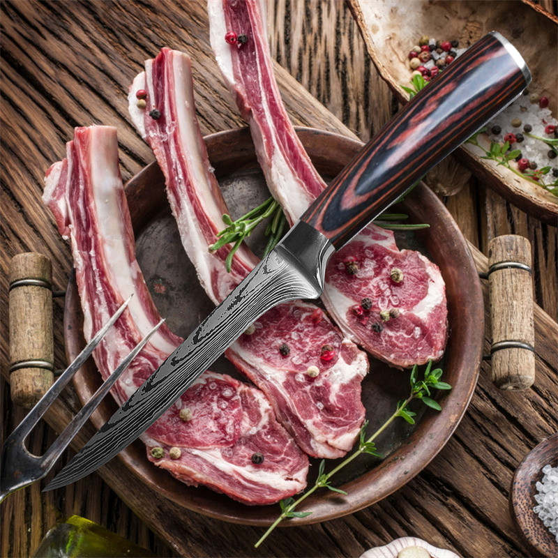 Casa si Gradina - Bucatarie si vesela - Vesela si tacamuri - Cutite si seturi de cutite - Set  cutite profesionale de bucatarie ,  otel Japonez HRC 60 , calire laser, maner deluxe pakka    , 9 cutite - Infinity.ro