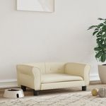 Petshop - Accesorii petshop - Culcusuri si custi - Culcusuri si saltele - Pat de caini, crem, 70x45x30 cm, piele ecologica - Infinity.ro