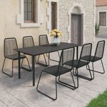 Casa si Gradina - Gradina si terasa - Mobilier exterior - Seturi mobila gradina - Set mobilier de gradina, 7 piese, negru, ratan PVC - Infinity.ro