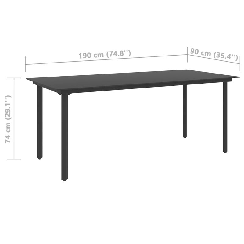 Casa si Gradina - Gradina si terasa - Mobilier exterior - Seturi mobila gradina - Set mobilier de gradina, 7 piese, negru, ratan PVC - Infinity.ro