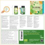 Ingrijire personala si Cosmetice - Sanatate si wellness - Suplimente alimentare - Vitamine si minerale - Vegavero Curcumina + Piperina Organic 60 Capsule - Infinity.ro