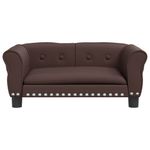 Petshop - Accesorii petshop - Culcusuri si custi - Culcusuri si saltele - Pat de caini, maro, 70x45x30 cm, piele ecologica - Infinity.ro