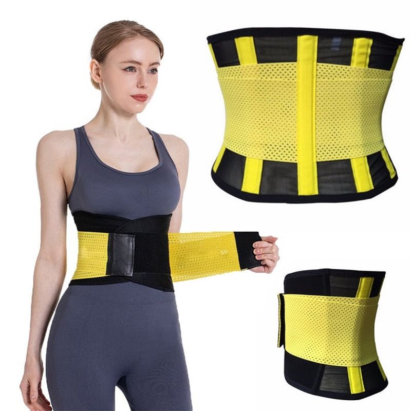 Sport si Outdoor - Echipament Sportiv - Imbracaminte sport - Kimonouri si centuri - Centura abdominala modelatoare din neopren, Galben, Marimea M - Infinity.ro